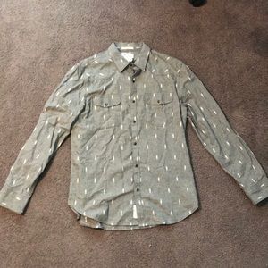 Never Worn Medium Grey Lucky Brand Button Down